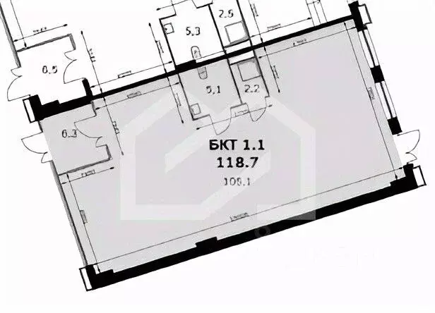 Торговая площадь в Москва Сидней Сити жилой комплекс, к6/3 (119 м) - Фото 1