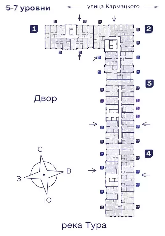 2-комнатная квартира: Тюмень, улица Евгения Войнова, 3 (37.5 м) - Фото 2