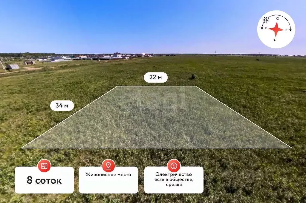 Участок в Тюменская область, Тюменский муниципальный округ, д. Елань  ... - Фото 1