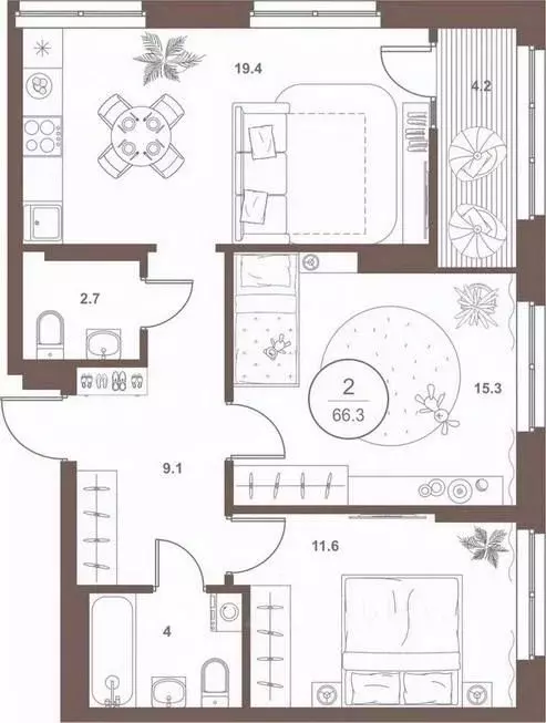 2-к кв. Пензенская область, Пенза Арбеково жилрайон, Дальнее Арбеково ... - Фото 1