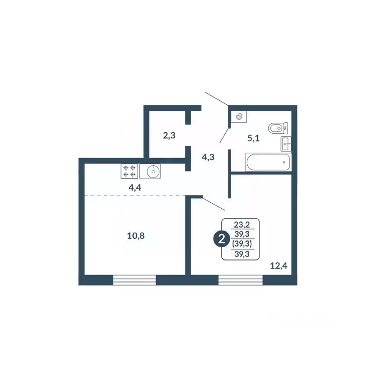 2-к кв. Кировская область, Киров Скандинавия жилой комплекс (39.3 м) - Фото 1