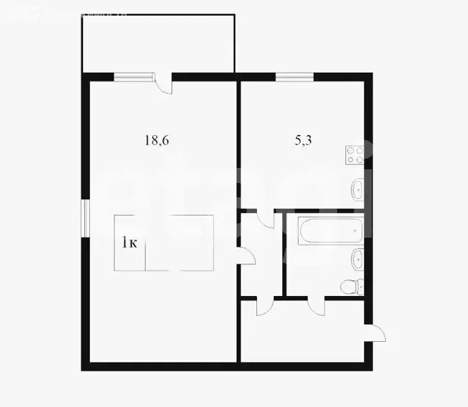 1-комнатная квартира: Междуреченск, Коммунистический проспект, 37 (25 ... - Фото 1