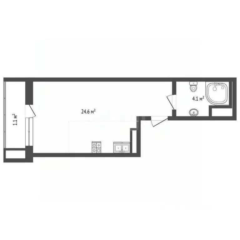 Студия Краснодарский край, Анапа ул. Ленина, 241к1 (28.8 м) - Фото 1