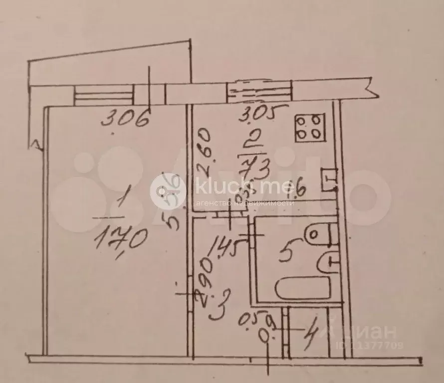 1-к кв. Татарстан, Казань ул. Академика Лаврентьева, 22 (32.7 м) - Фото 2