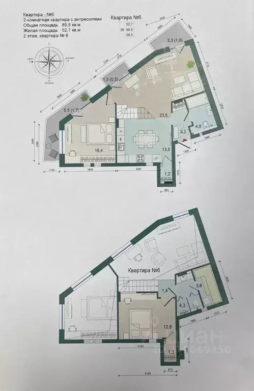 2-к кв. Калининградская область, Светлогорск Подгорная ул., 1 (89.5 м) - Фото 1