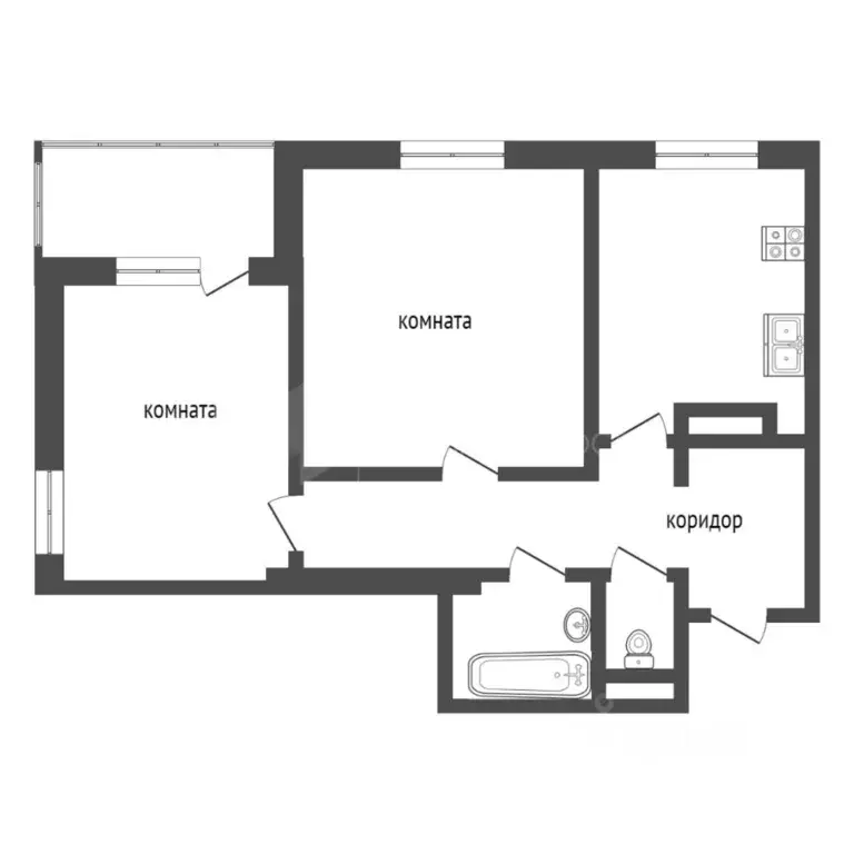 2-к кв. Тюменская область, Тюмень ул. Суходольская, 16 (57.0 м) - Фото 2