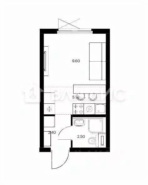 Студия Московская область, Мытищи Юбилейная ул., 18 (19.6 м) - Фото 2