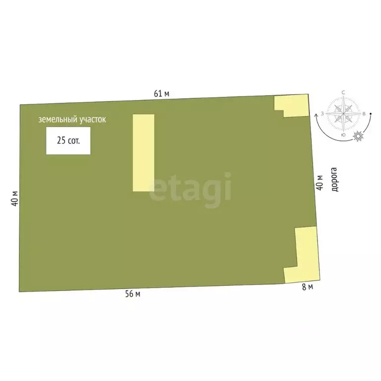 Дом в Крым, Сакский район, Суворовское с/пос, с. Великое ул. Зеленая, ... - Фото 2