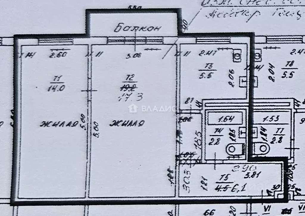 2-к кв. Калининградская область, Калининград ул. 1812 года, 120 (46.0 ... - Фото 2