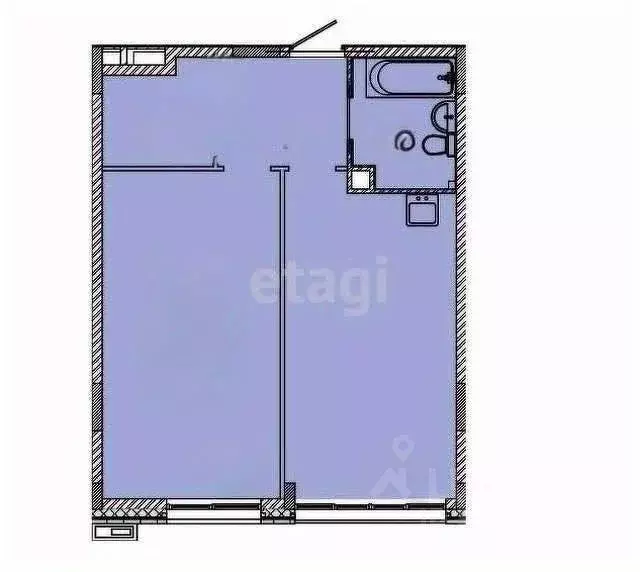 1-к кв. Татарстан, Казань ул. Генерала Ерина, 13к2 (43.9 м) - Фото 1