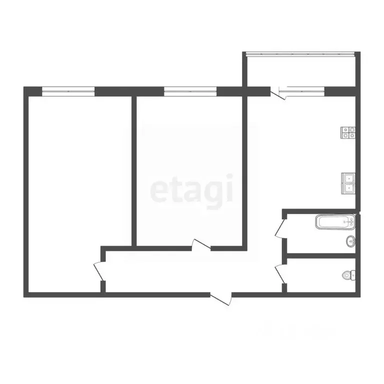 2-к кв. Владимирская область, Муром Нижегородская ул., 31 (60.4 м) - Фото 1