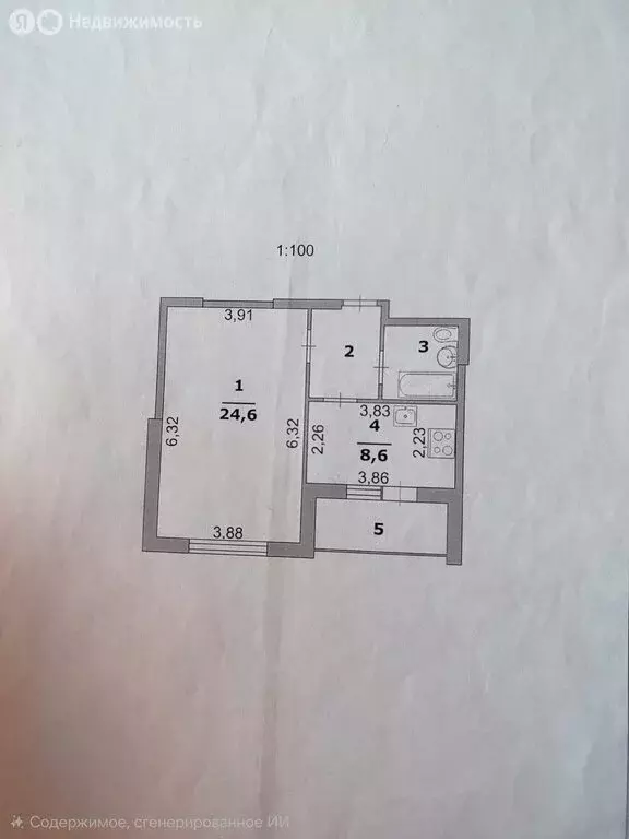 1-комнатная квартира: Белгород, Каштановая улица, 6 (42 м) - Фото 1