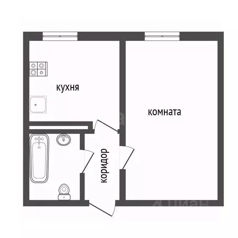 1-к кв. Воронежская область, Воронеж проезд Пограничный, 5 (36.9 м) - Фото 2