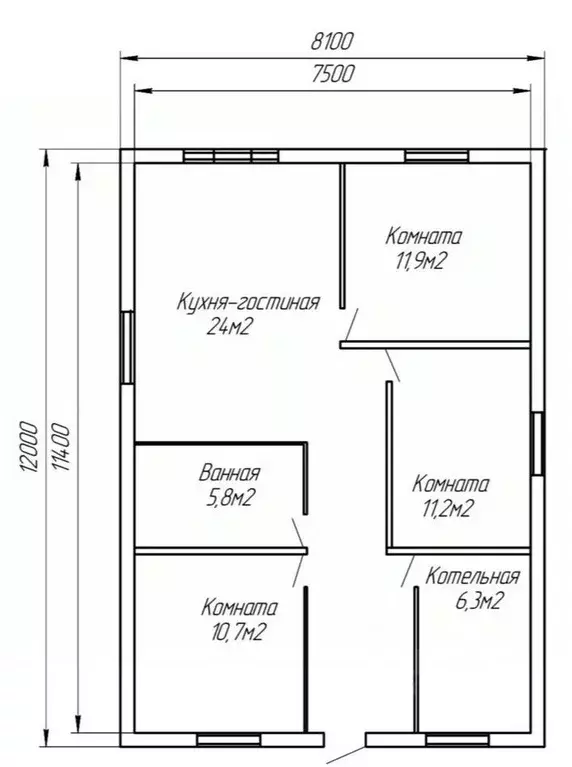 Дом в Пермский край, Березники ул. Павла Петухова, 28 (87 м) - Фото 1