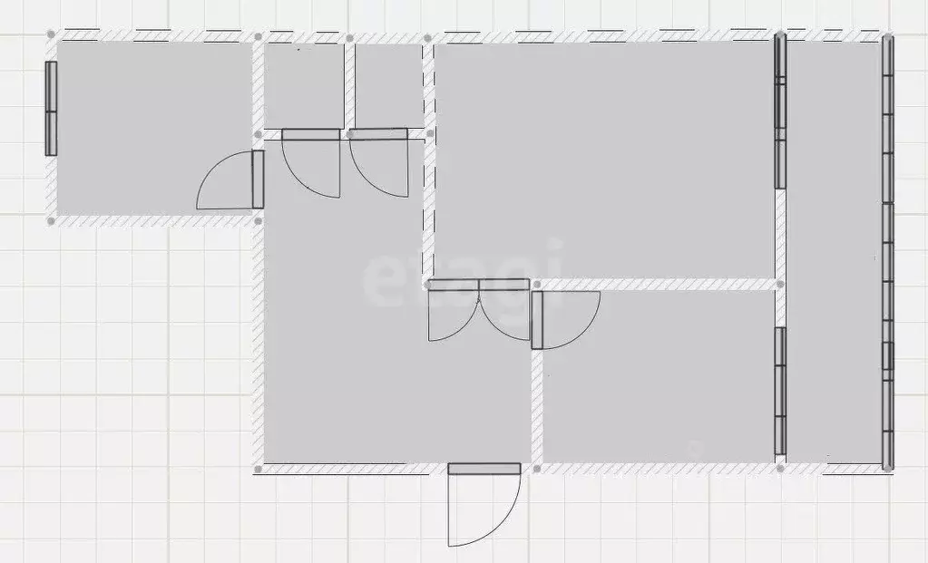 2-к кв. Сахалинская область, Долинск ул. Вилкова, 7А (45.0 м) - Фото 2
