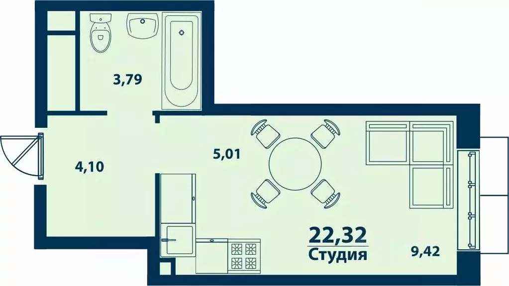 1-к кв. Башкортостан, Уфа городской округ, д. Ветошниково Город ... - Фото 0