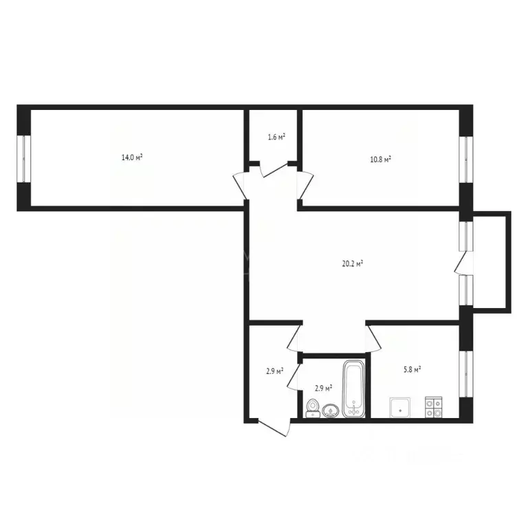 3-к кв. Тюменская область, Тюмень ул. Александра Митинского, 3 (93.0 ... - Фото 2