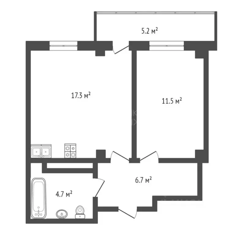 1-к кв. Тюменская область, Тюменский район, д. Патрушева ул. Федора ... - Фото 1
