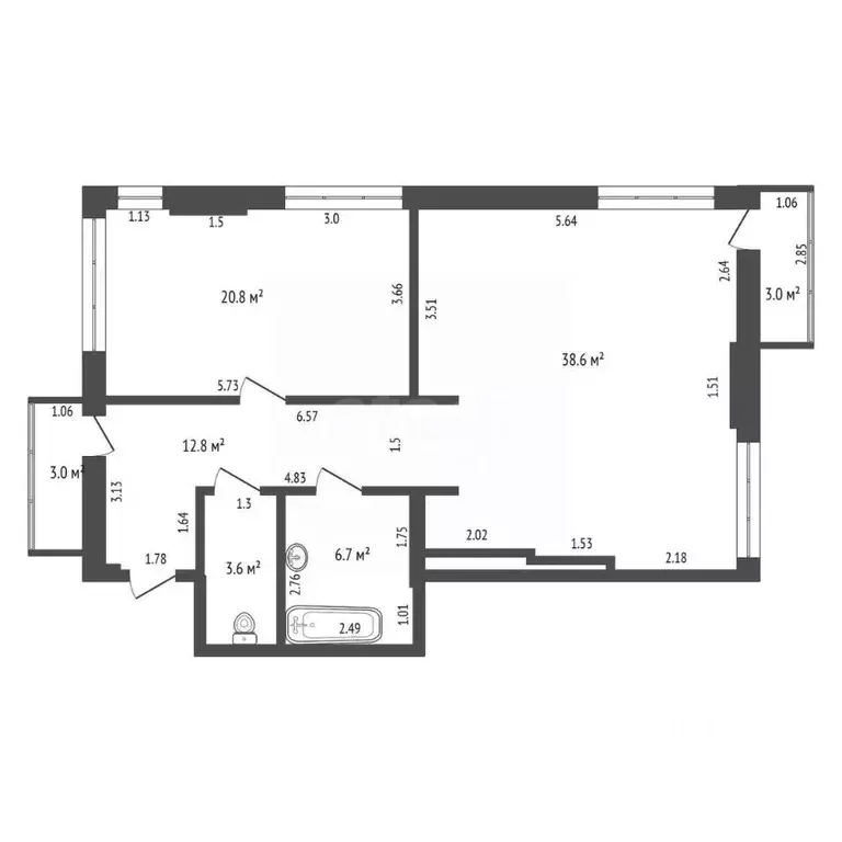 2-к кв. Самарская область, Самара Никитинская ул., 4 (88.5 м) - Фото 1