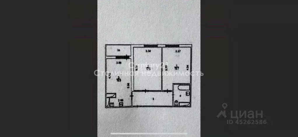 Квартира, 2 комнаты, 68 м - Фото 1