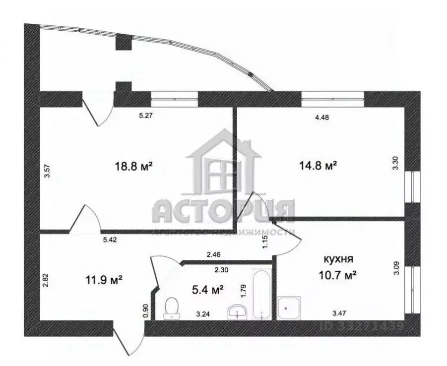 2-к кв. Красноярский край, Красноярск Светлогорская ул., 35А (61.5 м) - Фото 1