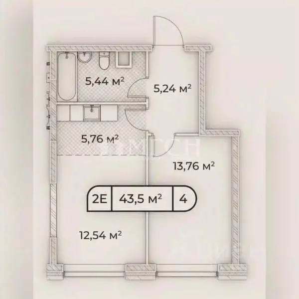 1-к кв. Москва просп. Генерала Дорохова, 39к2И (43.5 м) - Фото 2