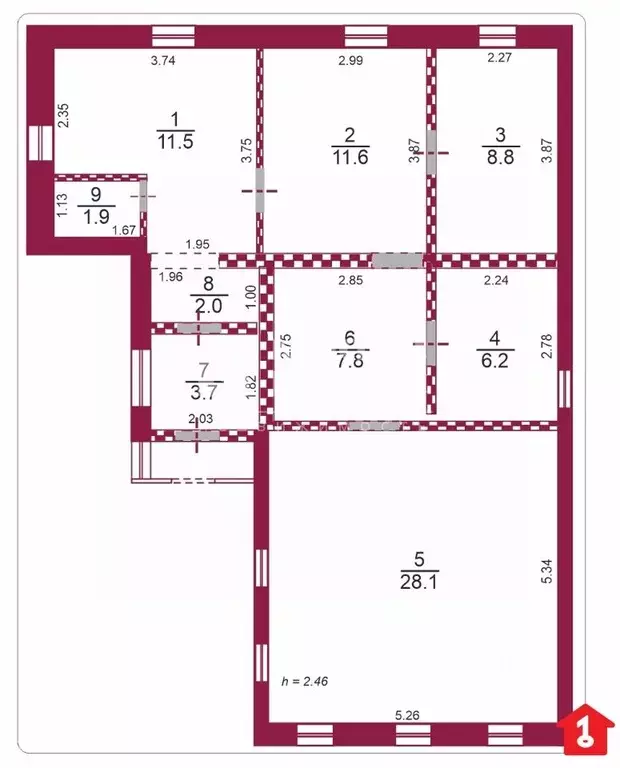 Дом в Омская область, Омск ул. 7-я Самарская, 16 (88 м) - Фото 1