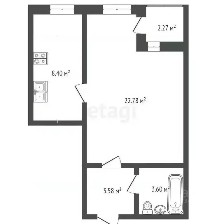 1-к кв. Краснодарский край, Геленджик Дивноморская ул., 37Бк1 (42.3 м) - Фото 0