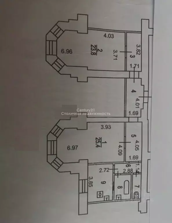 2-к кв. Москва 3-я Фрунзенская ул., 9 (91.1 м) - Фото 1