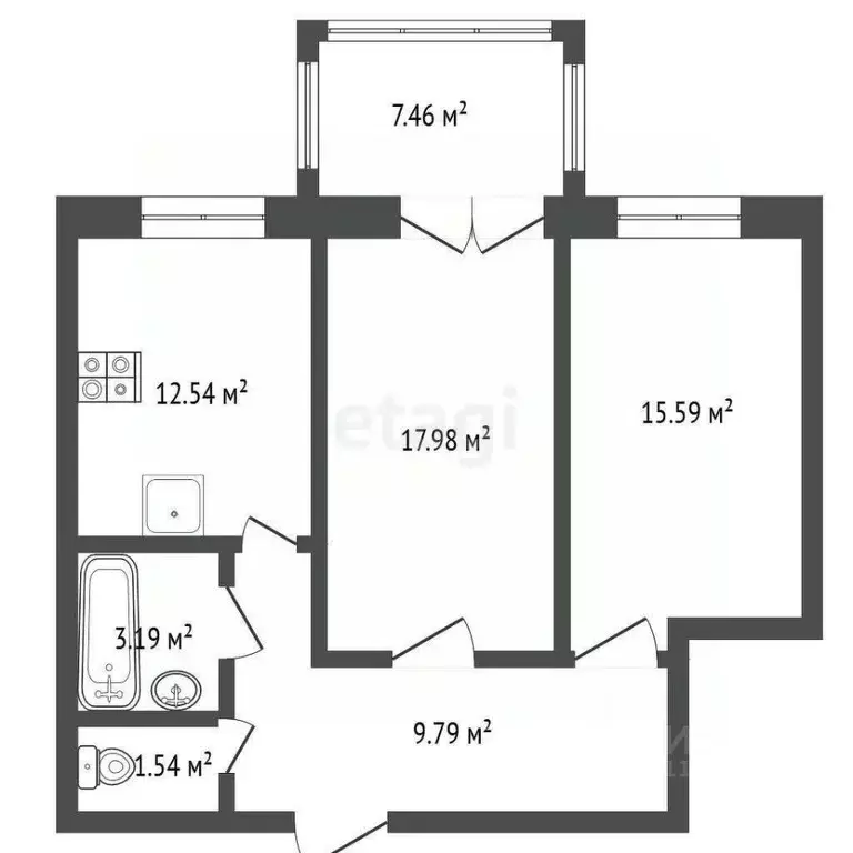2-к кв. Мордовия, Саранск Красноармейская ул., 19 (68.0 м) - Фото 1