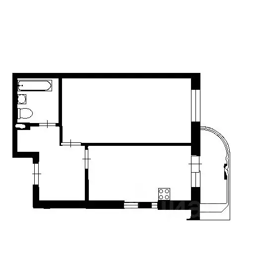 1-к кв. Новосибирская область, Новосибирск Сухарная ул., 96/3 (45.0 м) - Фото 1