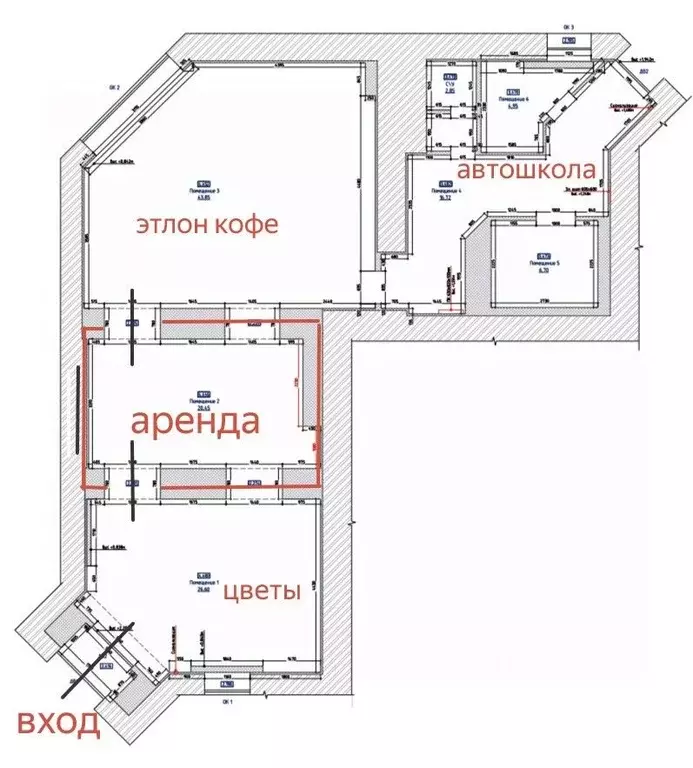 Торговая площадь в Санкт-Петербург просп. Науки, 19К2 (21 м) - Фото 1