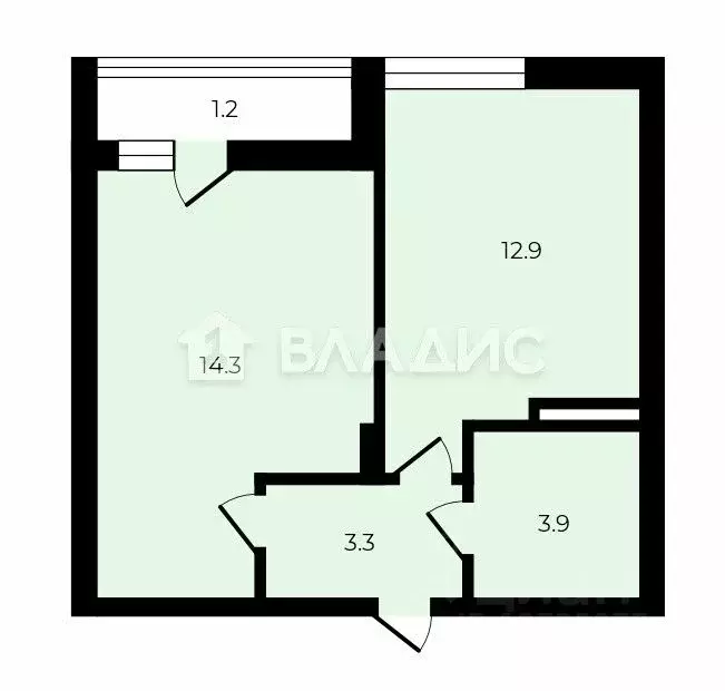 1-к кв. Нижегородская область, Нижний Новгород д. Афонино, ул. ... - Фото 1