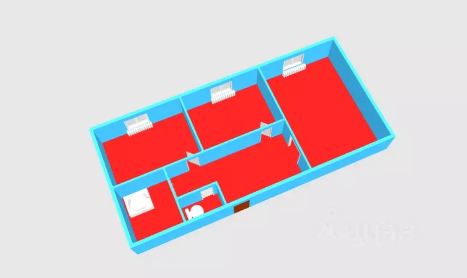 2-к кв. Камчатский край, Вилючинск Северный мкр, 8 (46.6 м) - Фото 1