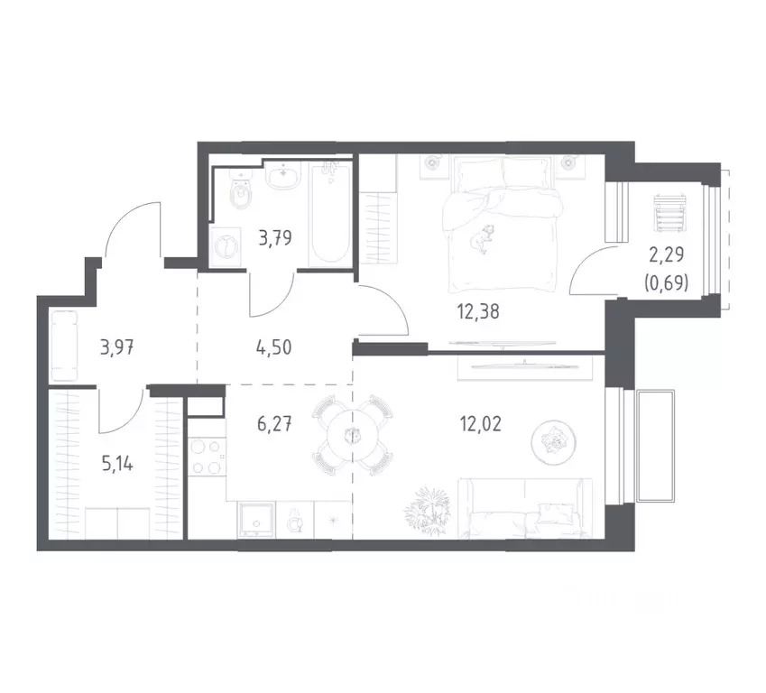 1-к кв. Московская область, Мытищи Перловка мкр, Долина Яузы жилой ... - Фото 1