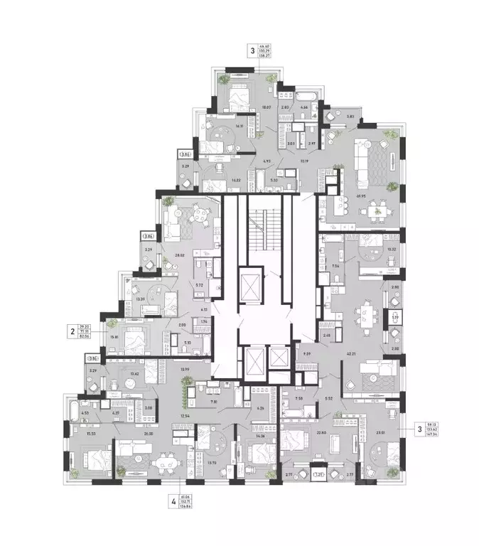 3-к кв. Тульская область, Тула ул. Фридриха Энгельса, 70А (147.34 м) - Фото 1