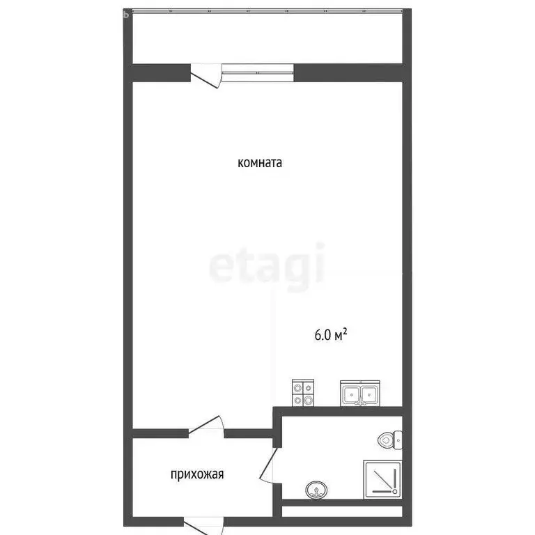 Квартира-студия: Анапа, Владимирская улица, 154к4 (30 м) - Фото 0