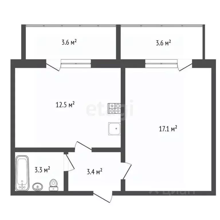 1-к кв. Архангельская область, Котлас просп. Мира, 6А (37.0 м) - Фото 1