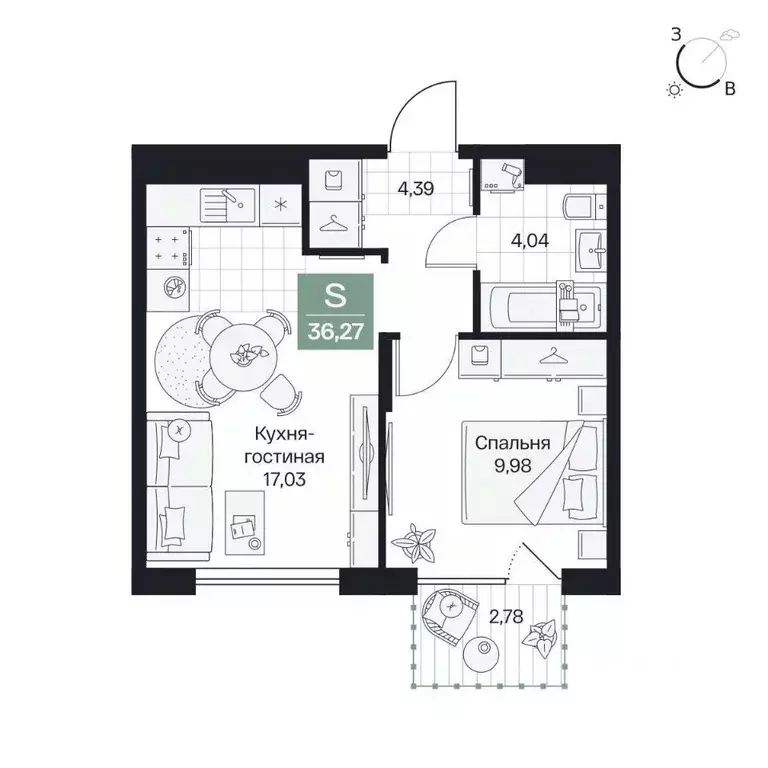 1-к кв. Волгоградская область, Волгоград просп. Имени В.И. Ленина, 59Г ... - Фото 1