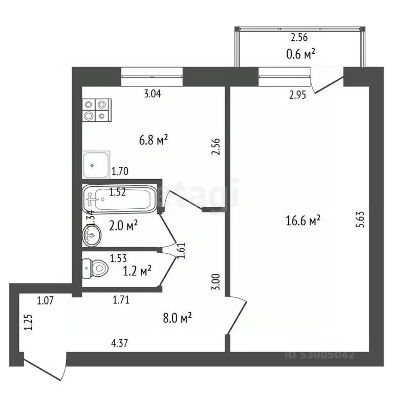 1-к кв. Забайкальский край, Чита 2-я Шубзаводская ул., 31 (34.6 м) - Фото 2
