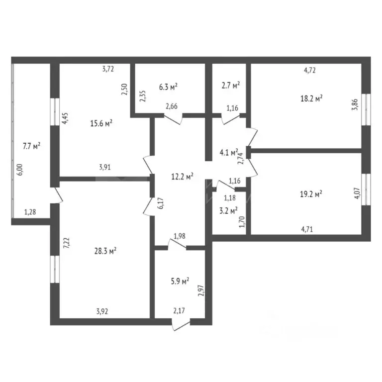 3-к кв. Тюменская область, Тюмень ул. Тимофея Кармацкого, 7к2 (115.7 ... - Фото 2