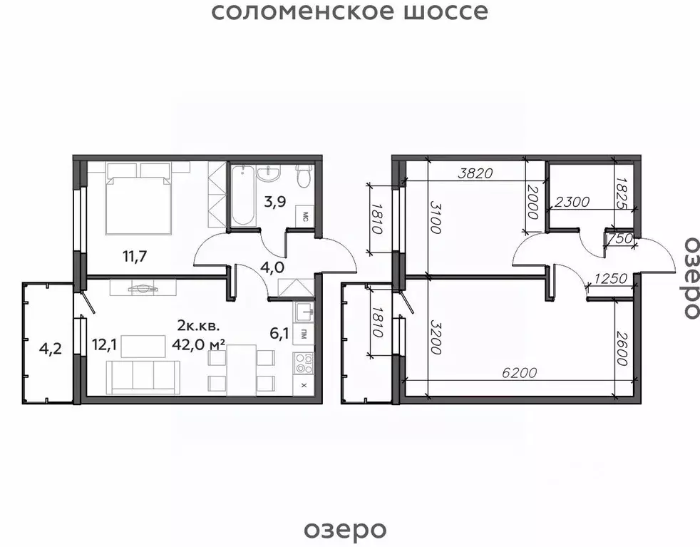 2-к кв. Карелия, Петрозаводск Район Северная промзона, Вороний Наволок ... - Фото 0