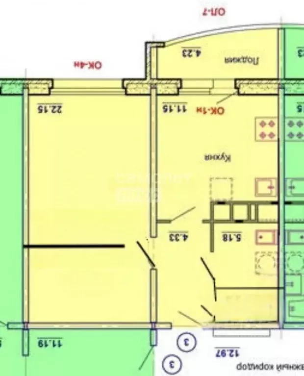 1-к кв. Московская область, Мытищи городской округ, пос. Мебельной ... - Фото 2