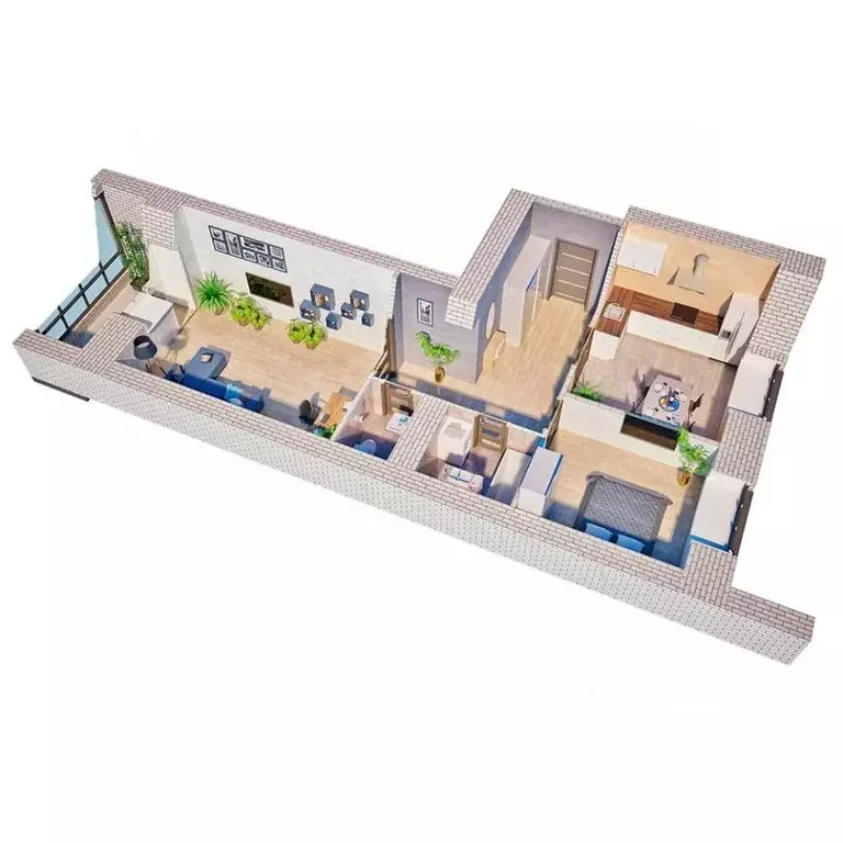 2-к кв. Амурская область, Благовещенск 187-й кв-л,  (62.8 м) - Фото 1