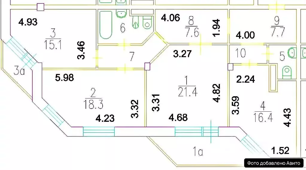 3-к кв. Москва Пестовский пер., 5 (113.0 м) - Фото 2