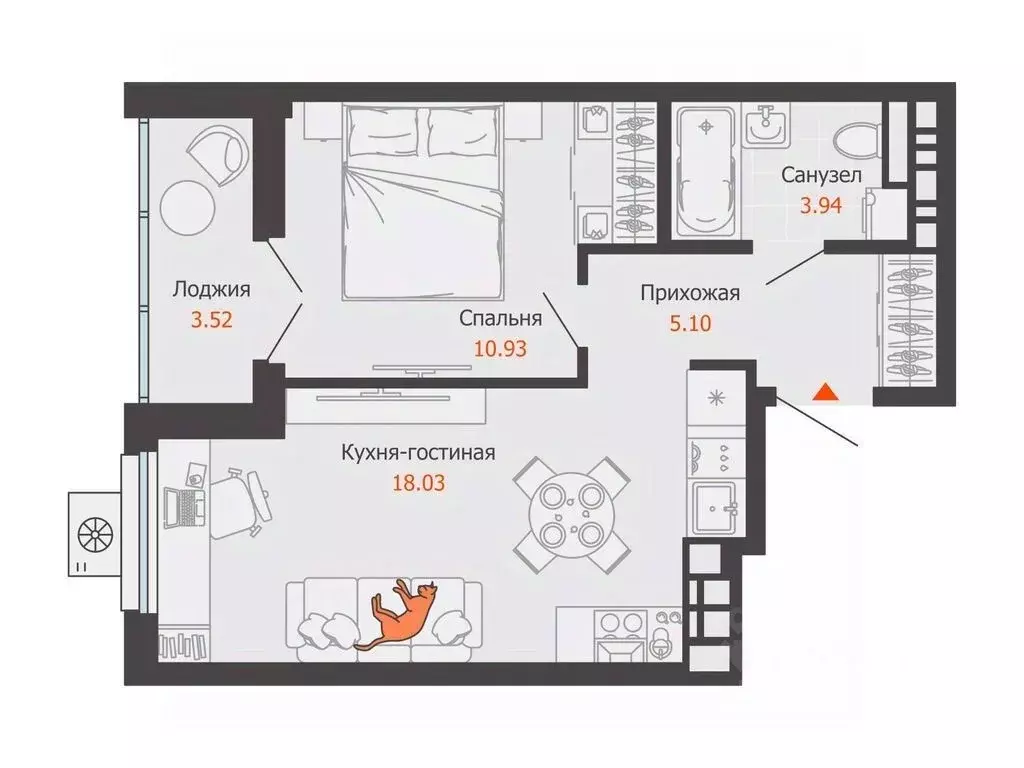 1-к кв. Удмуртия, Ижевск ул. Холмогорова, 121 (40.0 м) - Фото 0