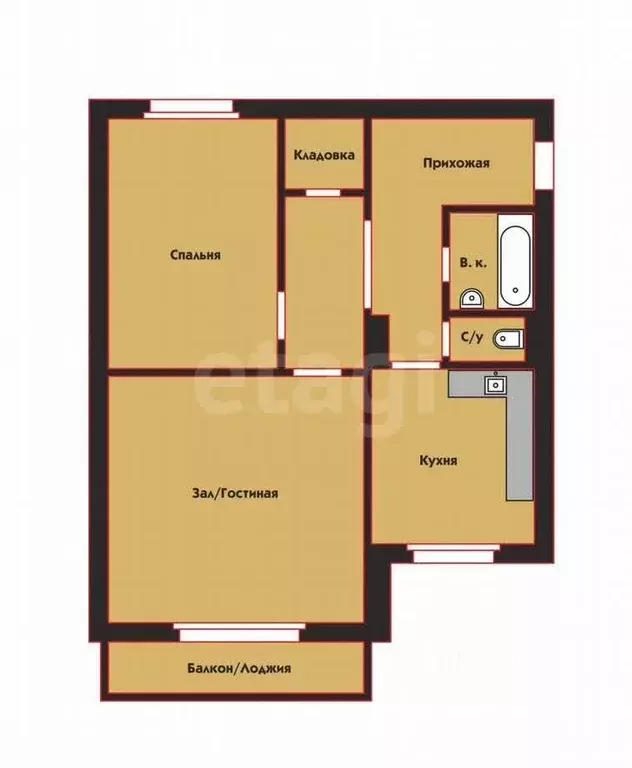 2-к кв. Алтайский край, Барнаул ул. Антона Петрова, 187 (55.9 м) - Фото 2