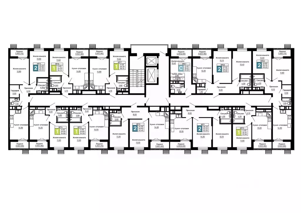 2-к кв. Адыгея, Тахтамукайский район, Яблоновский пгт  (60.4 м) - Фото 2