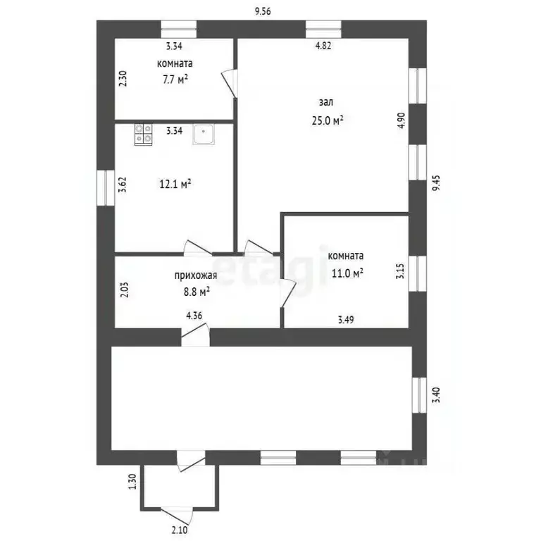 Дом в Пермский край, пос. Куеда ул. Восточная, 34 (64 м) - Фото 1