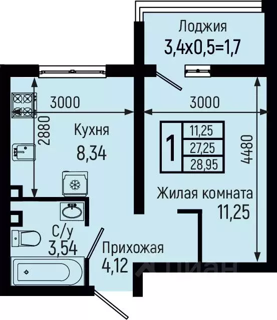 1-к кв. Краснодарский край, Туапсинский муниципальный округ, с. Небуг ... - Фото 1